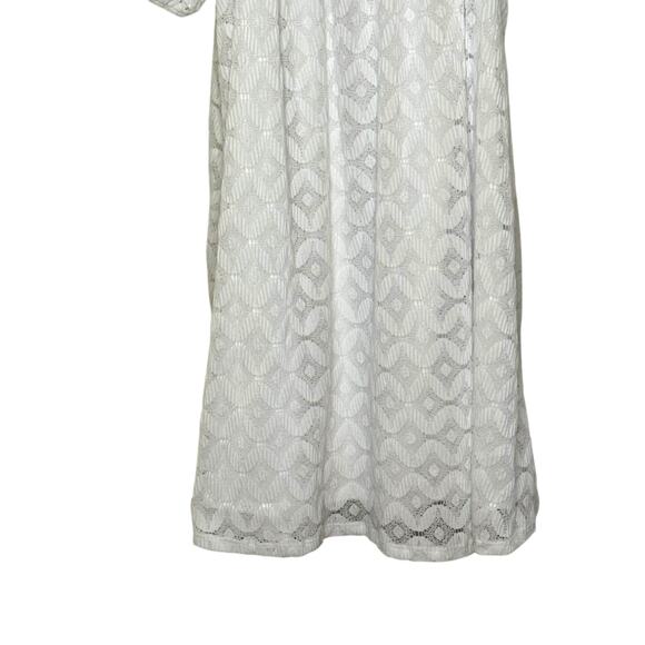 Show Me Your Mumu Size Medium White Flora Spacey Lacey Mini Dress - Picture 3 of 6